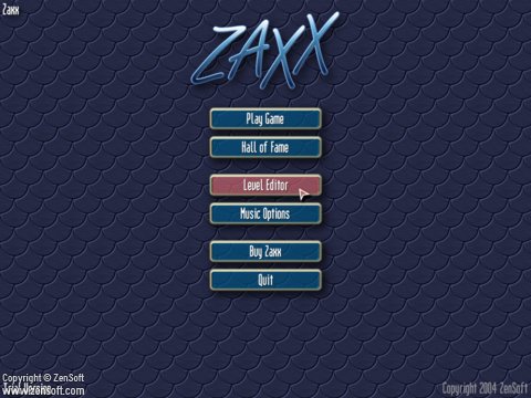 Starting the Zaxxoids Level Editor